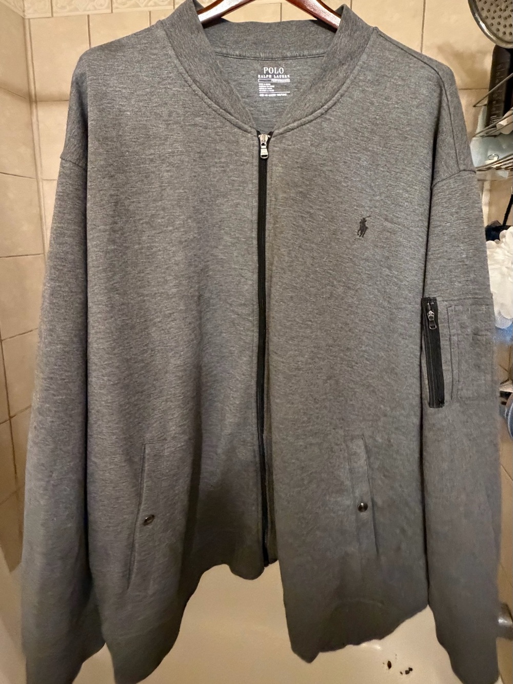 Polo by Ralph Lauren Gray Full-Zip Performance Jacket